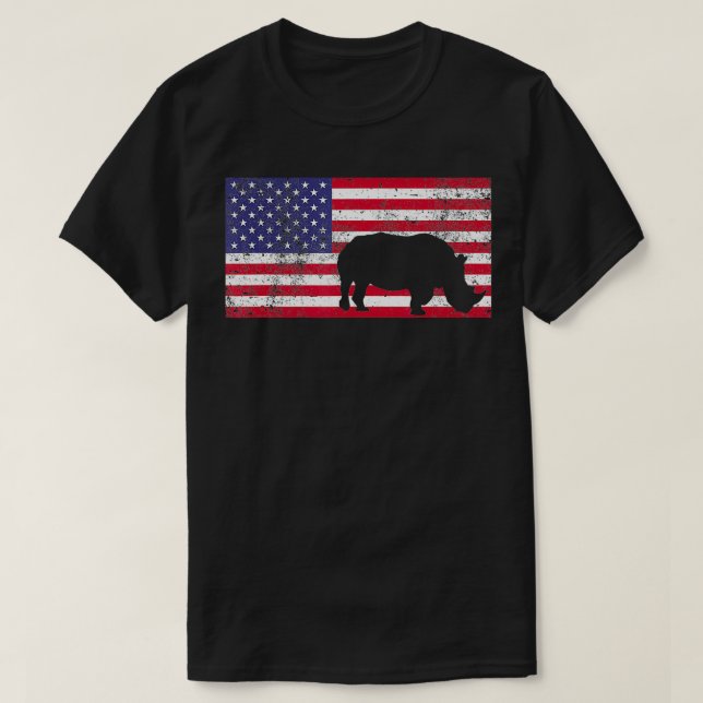 Rhinoceros 4  T-Shirt (Design Front)