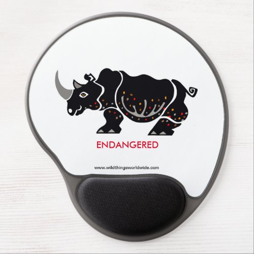   RHINOCEROS _ African wildlife_ Endangered animal Gel Mouse Pad