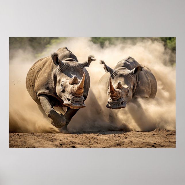 Rhinoceros Animal Nature Majestic Wild Poster (Front)