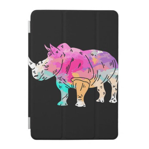 Rhinoceros Art Cute Artistic Rhino Zoo Safari Gift iPad Mini Cover