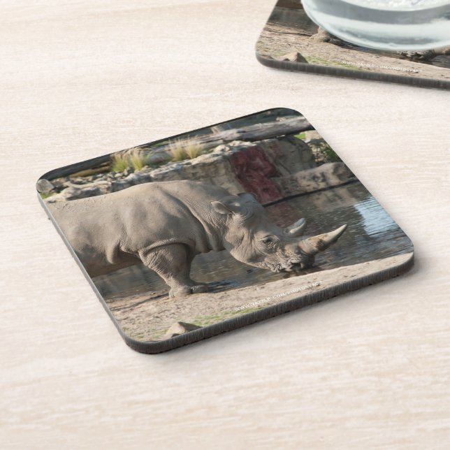 Rhinoceros Beverage Coaster (Left Side)