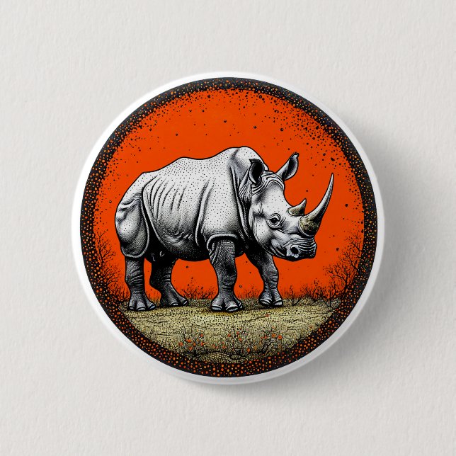 Rhinoceros Button (Front)