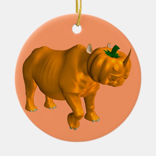 Rhinoceros Ceramic Ornament (Front)