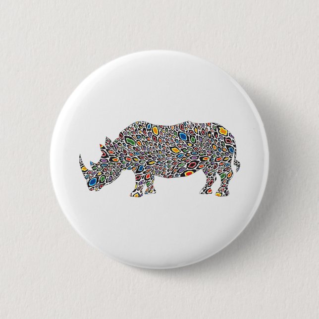 Rhinoceros-Cheetah Button (Front)