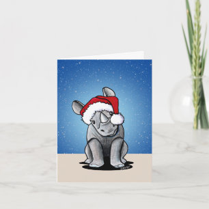 Rhinoceros Christmas Card