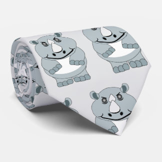 Rhinoceros Design Neck Tie