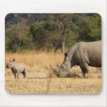 Rhinoceros Family Mouse Pad