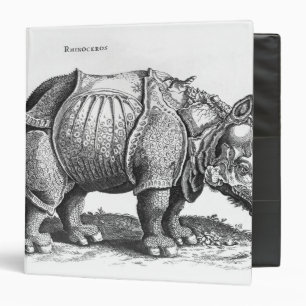Rhinoceros, from 'Historia Animalium' 3 Ring Binder