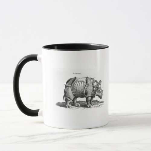 Rhinoceros from Historia Animalium Mug