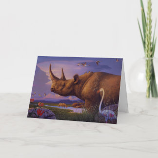 Rhinoceros Greeting Card