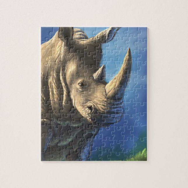 Rhinoceros Jigsaw Puzzle (Vertical)