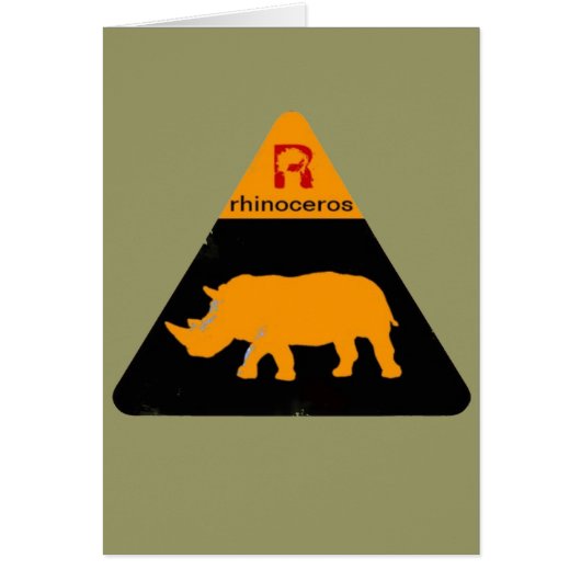 rhinoceros label cards (Front)