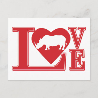 Rhinoceros Love Postcard