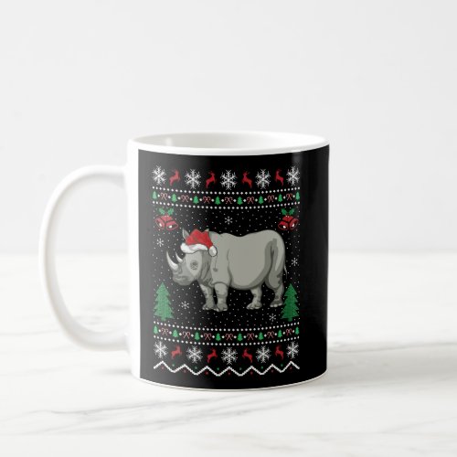 Rhinoceros Lover Xmas Gift Ugly Rhino Christmas Coffee Mug