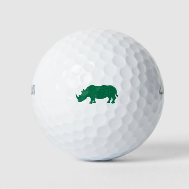 Rhinoceros made of Shamrocks Golf Balls (Front)