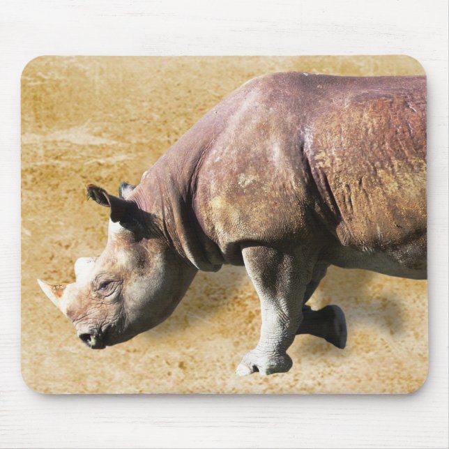 Rhinoceros Mouse Pad (Front)