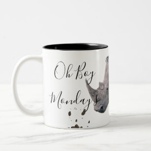 Rhinoceros Oh Boy Monday's  Mug