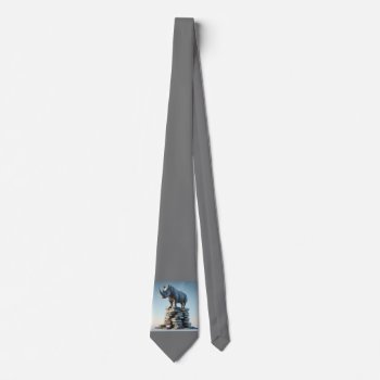 Rhinoceros On Book Stack Neck Tie by busycrowstudio at Zazzle