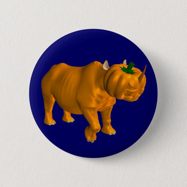 Rhinoceros Pinback Button (Front)