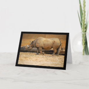 Rhinoceros Portrait Card