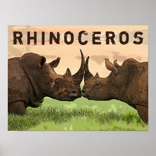 rhinoceros poster