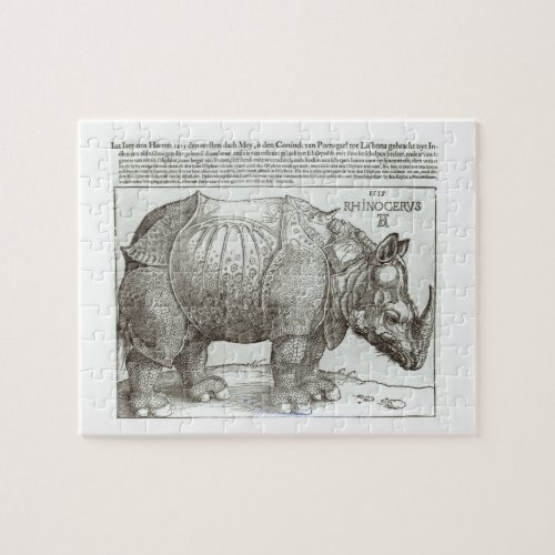 Rhinoceros print given to Maximilian I 1459_1519 Jigsaw Puzzle