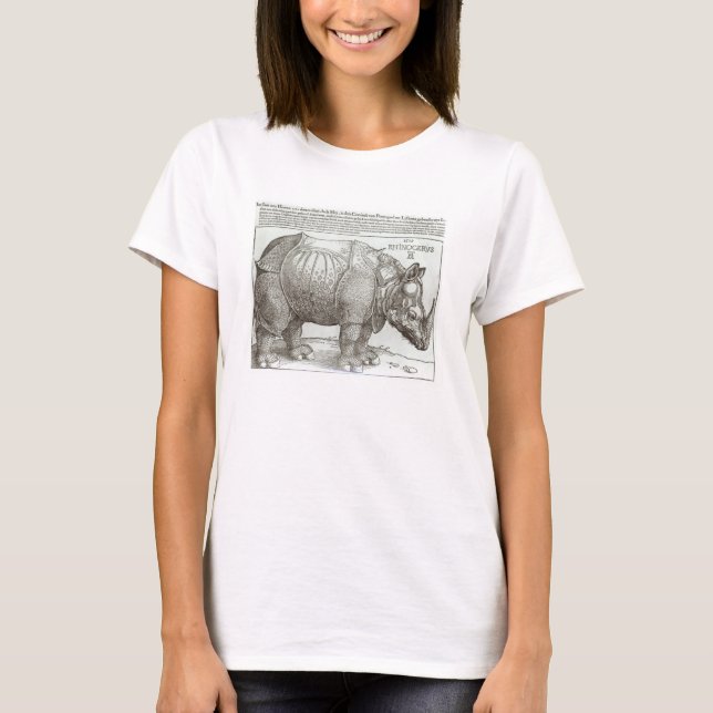 Rhinoceros, print given to Maximilian I (1459-1519 T-Shirt (Front)