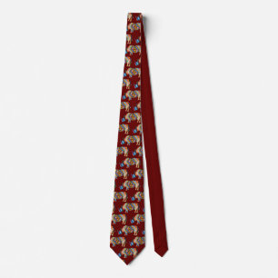 Rhinoceros Psychedelic Zebra Print Neck Tie