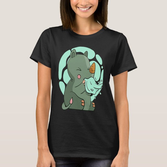 Rhinoceros rhino africa ill T-Shirt (Front)