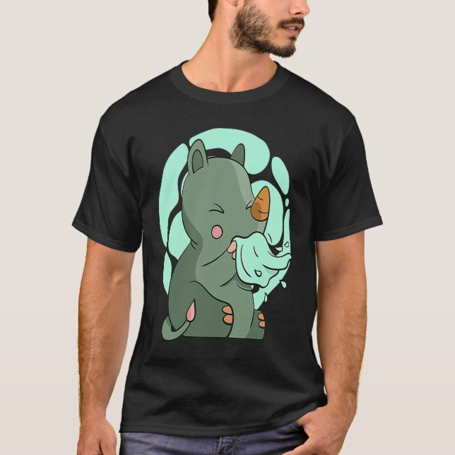 Rhinoceros rhino africa ill T-Shirt (Front)