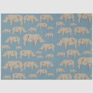Rhinoceros Rhino Illustration Pattern Tissue Paper