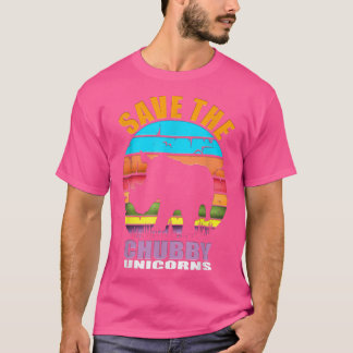 Rhinoceros Rhinos Are Chubby Unicorns Funny Saying T-Shirt