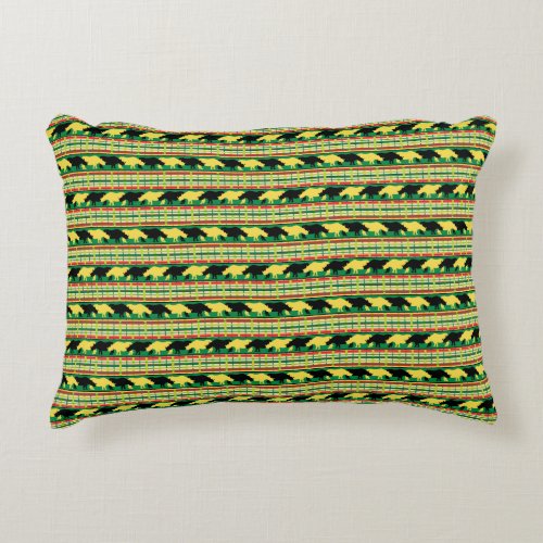 Rhinoceros Safari Weave Pattern Decorative Pillow