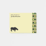 Rhinoceros Safari Weave Pattern Personalized Post-it Notes
