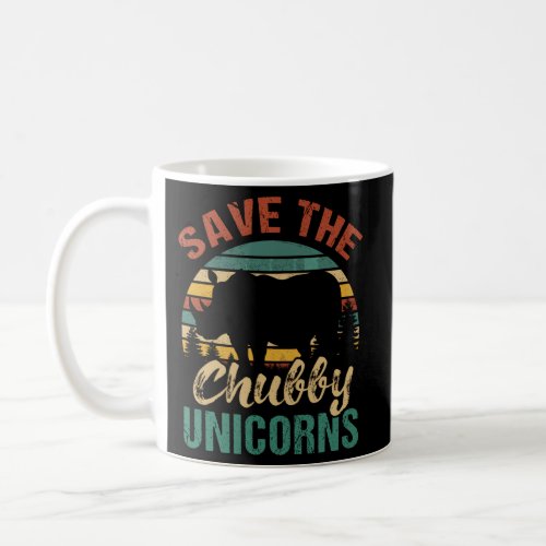 Rhinoceros Save The Chubby Unicorns Coffee Mug