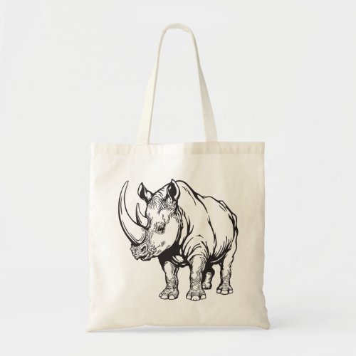 rhinoceros tote bag