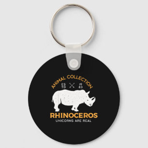 Rhinoceros Unicorns Are Real Funny Animal Keychain