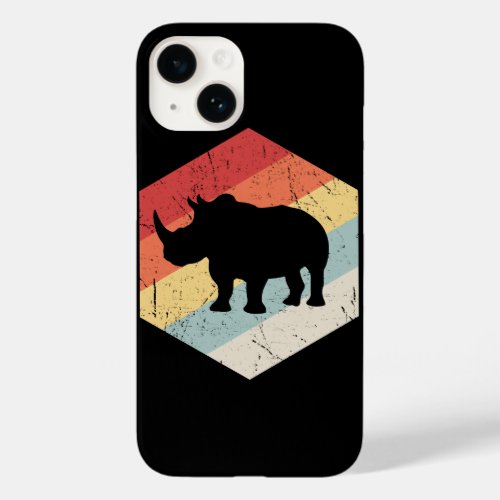Rhinoceros Vintage Rhino Retro Case_Mate iPhone 14 Case