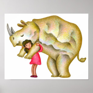 Rhinoceros wants to be spoiled by a girl. poster
