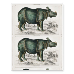 Rhinoceros Wild Jungle Gift for kids Temporary Tattoos