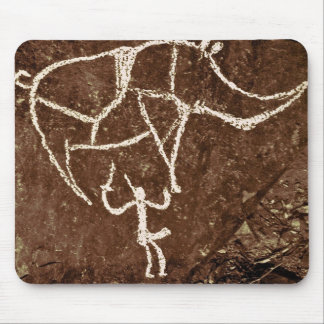 Rhinoceros with Man Mouse Pad