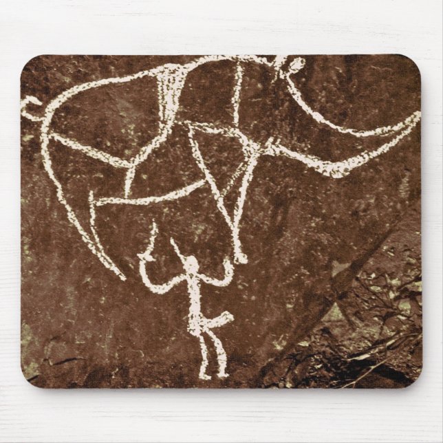 Rhinoceros with Man Mouse Pad (Front)