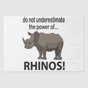 Rhinos Animal Funny Rhinos Tissue Paper