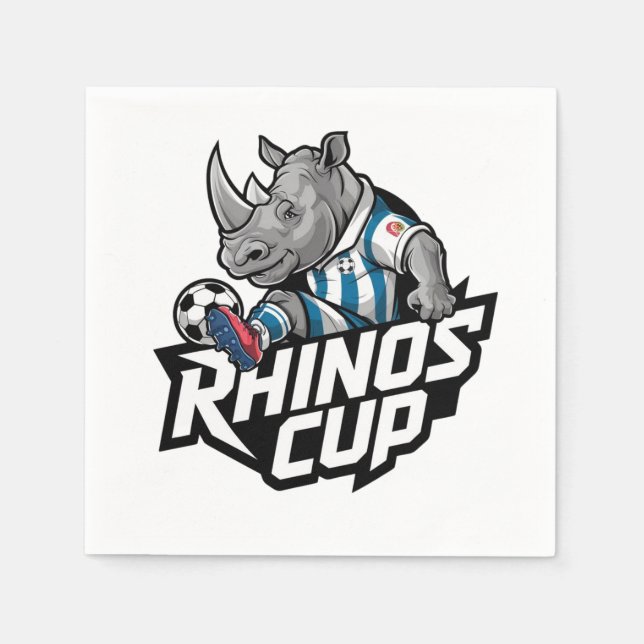Rhinos Cup Napkins (Front)