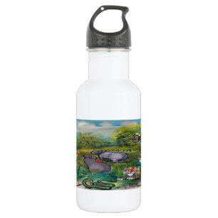 Rhinos Hippos and Tigers Water Bottle