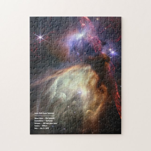 Rho Ophiuchi Anniversary Image from JWST Telescope Jigsaw Puzzle (Vertical)