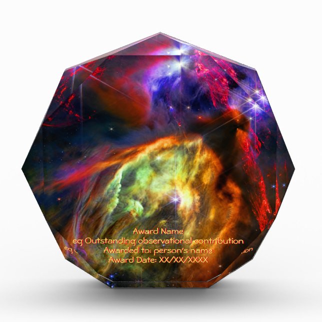 Rho Ophiuchi Cloud Complex - James Webb NIRCam Acrylic Award (Front)