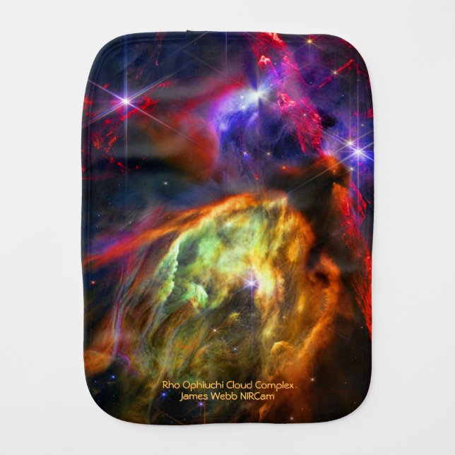 Rho Ophiuchi Cloud Complex - James Webb NIRCam Baby Burp Cloth (Front)