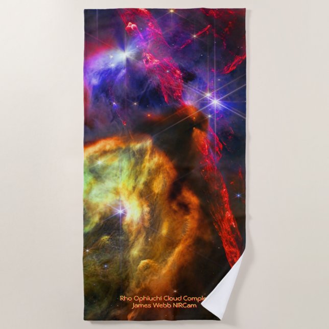 Rho Ophiuchi Cloud Complex - James Webb NIRCam Beach Towel (Front)