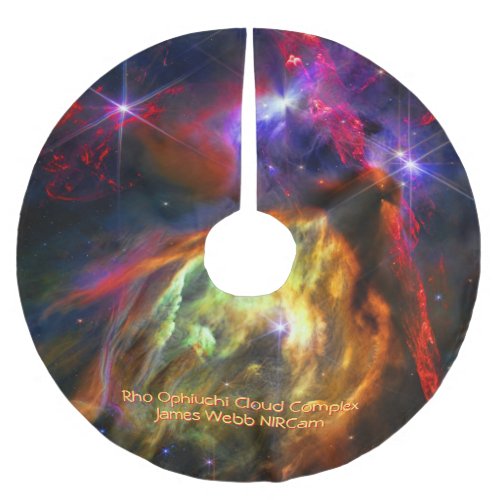 Rho Ophiuchi Cloud Complex _ James Webb NIRCam Brushed Polyester Tree Skirt